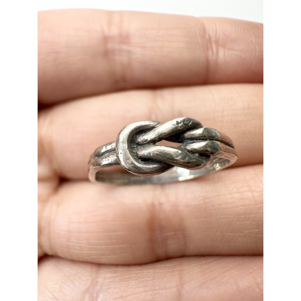 Vintage Sterling Silver Love Knot Ring Size 5.5
